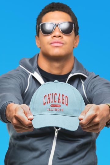 Chicago Illinois Athletic Dad Cap, Traveler Gift Baseball Cap, Chicago Souvenir