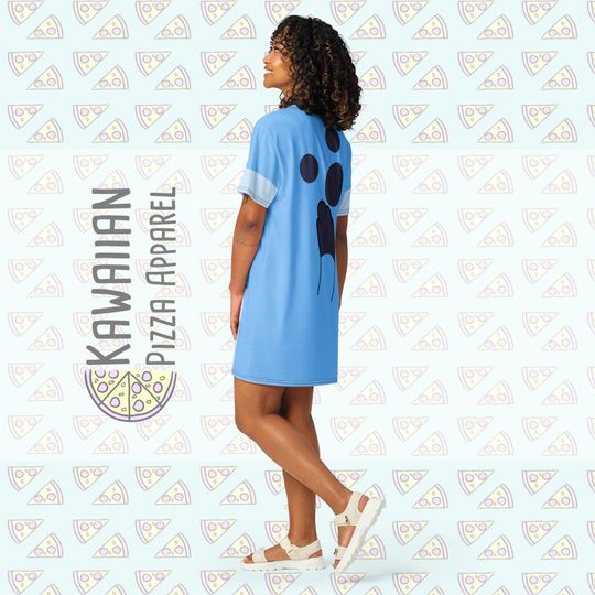 Women's Blue Inspired T-shirt dress