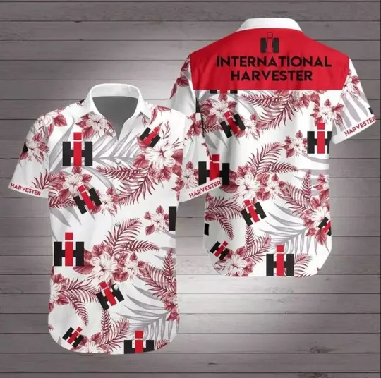 International harvester Hawaiian Beach Shirt