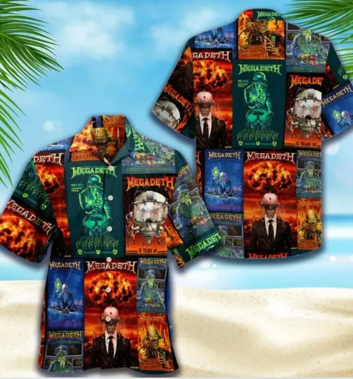 MEGADETH Hawaiian Shirt, Casual Shirt For Men
