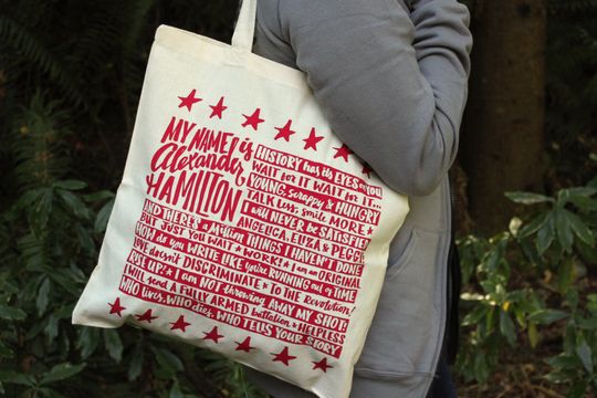 Hamilton Tote Bag | Alexander Hamilton Quote Bag | Broadway Musical Theater Lyrics Tote Bag