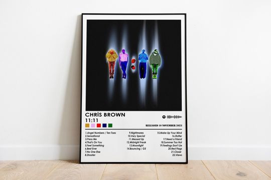 Chris Brown Poster Print | 11:11 Poster | Music Poster | Album Cover Poster | Wall Decor