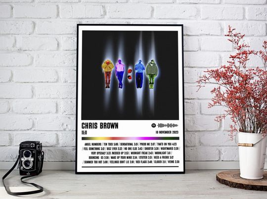 Chris Brown Poster Print | 11.11 Album Poster | Music Poster | Album Cover Poster