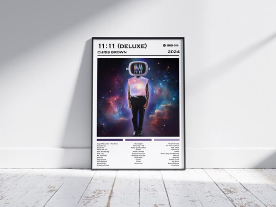 Chris Brown Poster Print | 11:11 (Deluxe) Album Poster | Music Poster | Album Cover Poster