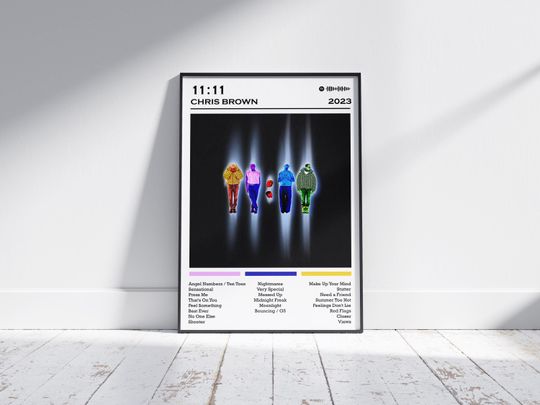 Chris Brown Poster Print | 11:11 Album Poster | Music Poster | Album Cover Poster