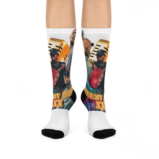 Chris Brown Breezy Bowl Fan Socks 20th Anniversary Edition