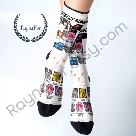 2025 Breezy Bowl XX Tour Socks, Chris Brown Socks,