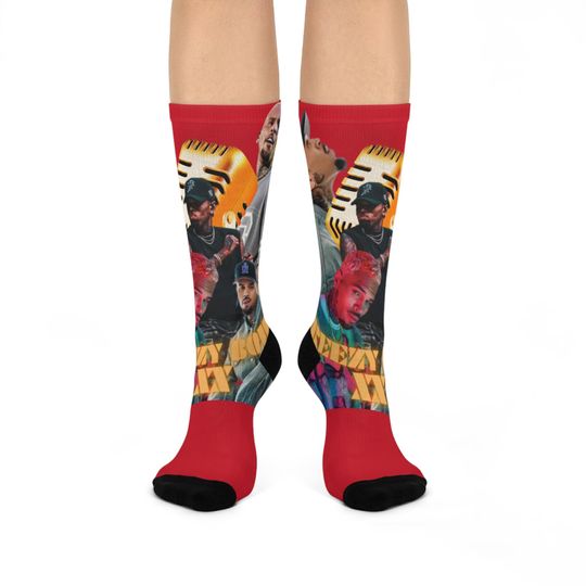Chris Brown Breezy Bowl Fan Socks 20th Anniversary Edition