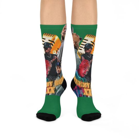 Chris Brown Breezy Bowl Fan Socks 20th Anniversary Edition