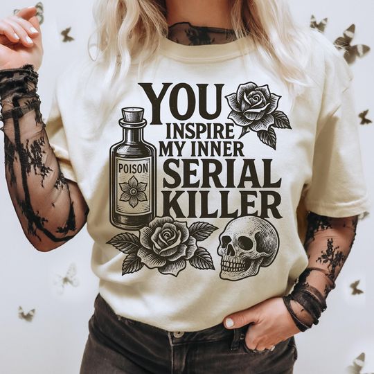 Dark Humor T-Shirt, Goth & Gothic Vector, Serial Killer & Horror