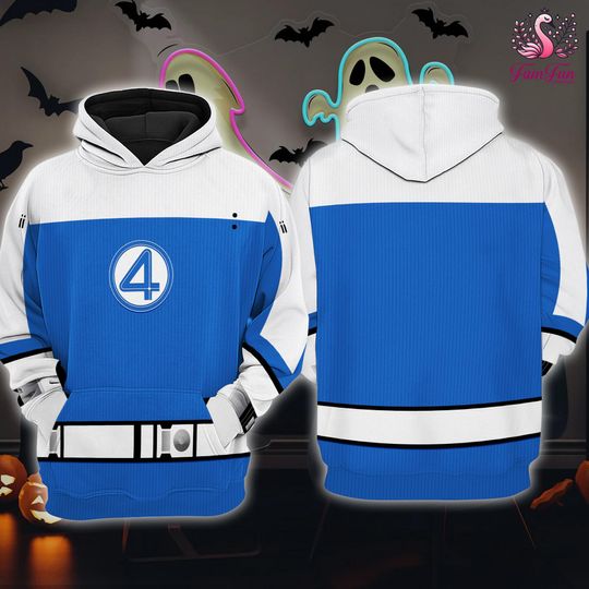 Johnny Storm Human Torch 3D Halloween Costume Hoodie, Fantastic Four First Steps Costume Shirts, MCU Superhero Shirt, Fantastic Four Cosplay
