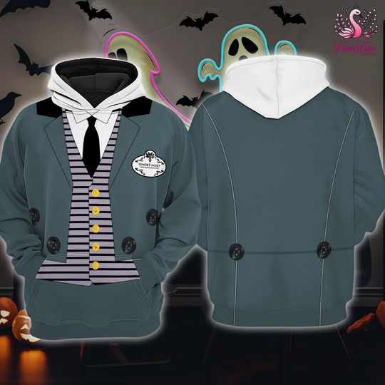 Haunted Mansion Butler 3D All Over Print Tee Sweatshirt Hoodie, Halloween Haunted Mansion Costume, Halloween Horror Movie Character Cosplay