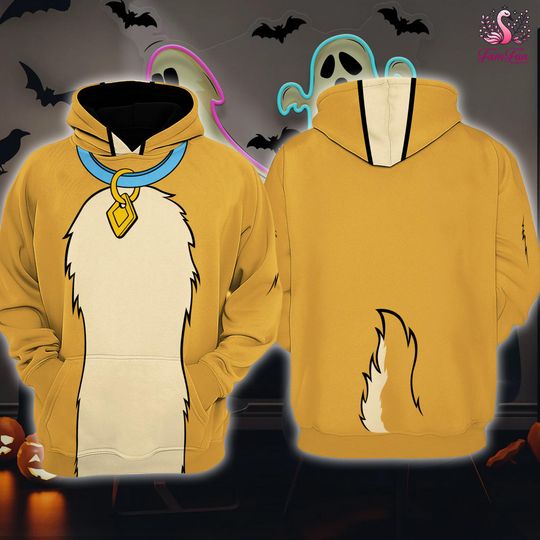 Lady and the Tramp All Over Print Hoodie, Lady Cosplay Hoodie, Lady and the Tramp Costume, Halloween Cosplay Outfits, Halloween Party