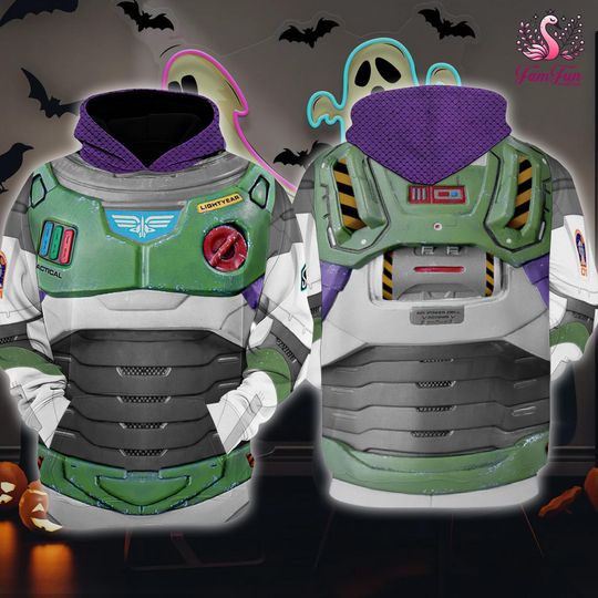 Buzz Lightyear 3D Full Over Print Hoodie | Toy Story Buzz Lightyear Cosplay Shirt | Toy Story Merch | Magic Kingdom Toy Story Hoodie