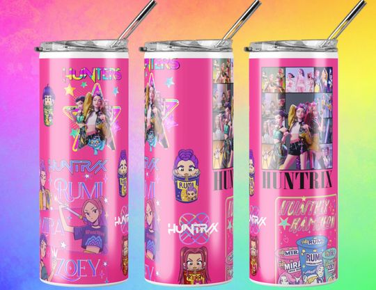 K-Pop Demon Hunters 20oz skinny tumbler wraps