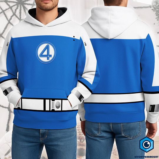 Johnny Storm Human Torch 3D Halloween Costume Hoodie, Fantastic Four First Steps Costume Shirts, MCU Superhero Shirt, Fantastic Four Cosplay