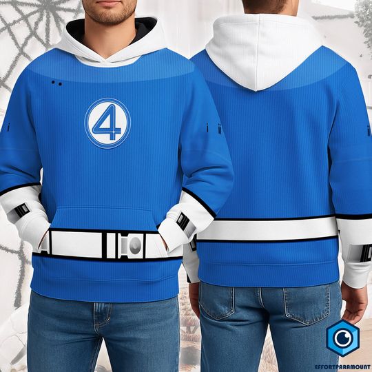 Reed Richards Mister Fantastic 3D Hoodie, Fantastic Four First Steps Shirt, Super Hero Cosplay Costume Tee