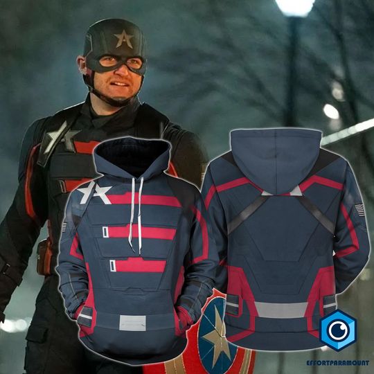 Full Over Print John Walker Hoodie | John Walker Shirt | Thunderbolts Movie 2025 | Captain America Cosplay | Thunderbolts New Avengers