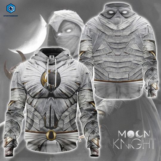 Moon Knight Hoodie | Steven Grant Marc Spector Shirt | Marc Spector Hoodie | Moon Knight Cosplay Shirt | Black Knight Halloween Costume