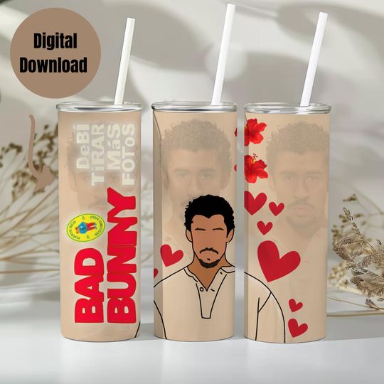 Bad bunny 20oz tumbler wrap | Debi tirar mas fotos, Puerto Rico pride