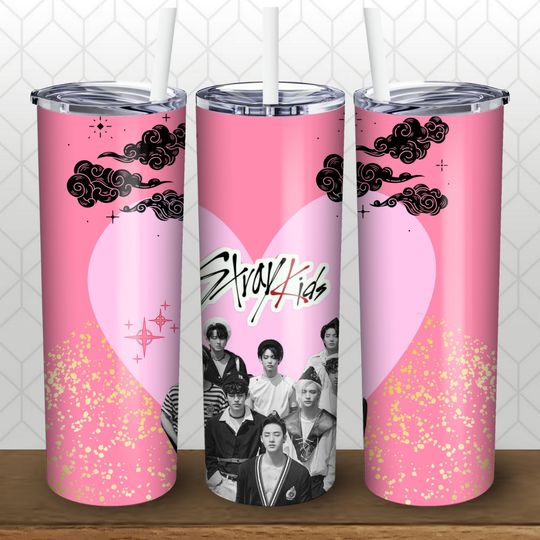Stray Kids 20oz skinny tumbler wrap,tumbler 20oz,stray kids merch
