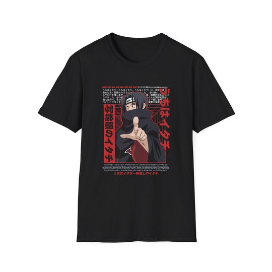 Itachi Uchia Unisex Softstyle T-Shirt, Anime Fan Tee