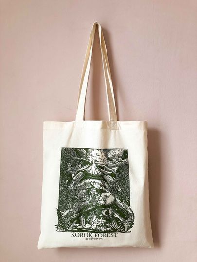 Cotton Tote Bag - Korok forest - totk - the legend of zelda - tears of the kingdom - korok gift - zelda gifts