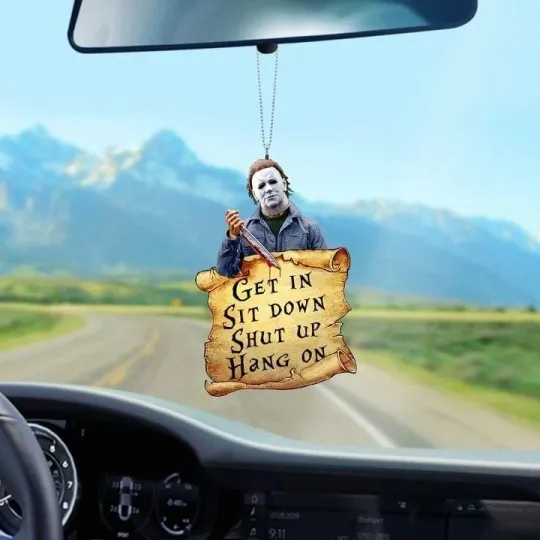 Horror Michael Myers Car Ornament, Halloween Michael Myers Ornament Gift Decor