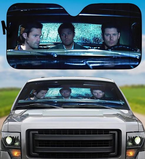 Supernatural Car Sunshade, Winchester Brothers Car Windshield, Dean Winchester Sun Shade