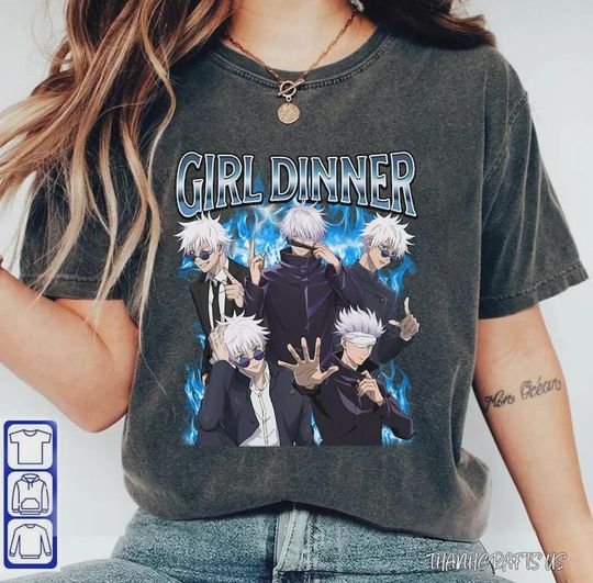 Gojo Satoru Jujutsu Satoru Shirt, Anime Shirt, Gojo Badass Shirt, Vintage Streetwear Apparel fanmerch, JJK Merchandise,Anime Fans, JJK shirt