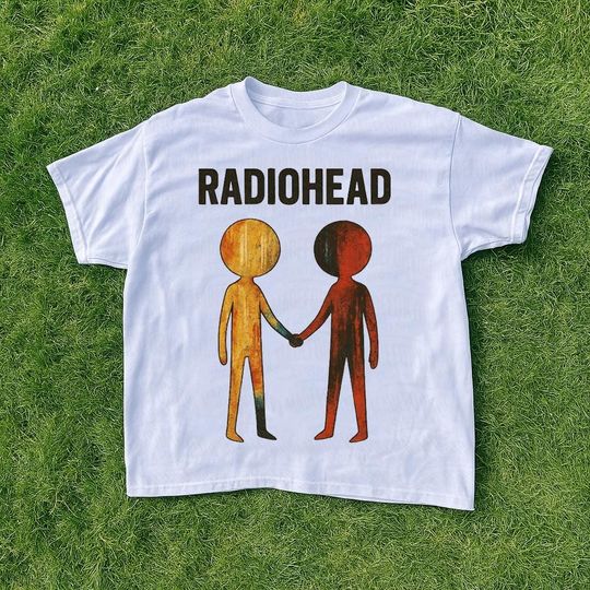 Radiohead Music Shirt, Alt Rock Gift Shirt, Featuring Two Figure for Indie Band Fans