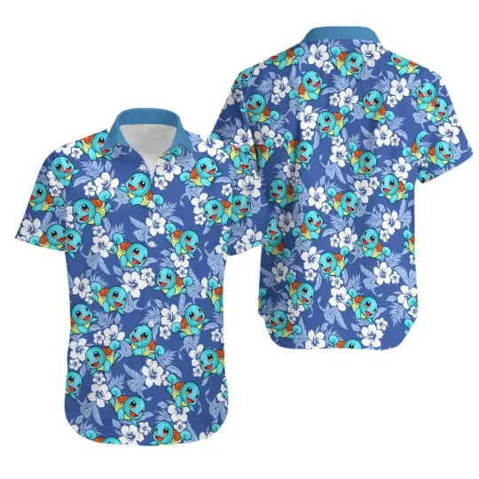 Squirtle Hawaiian Button Down Shirt