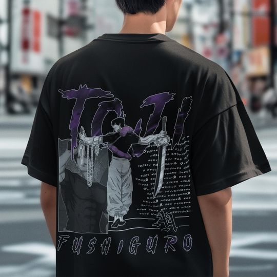 Toji Fushiguro Backprint Anime Shirt |  Unisex Streetwear Clothing | Fanmade handmade merch