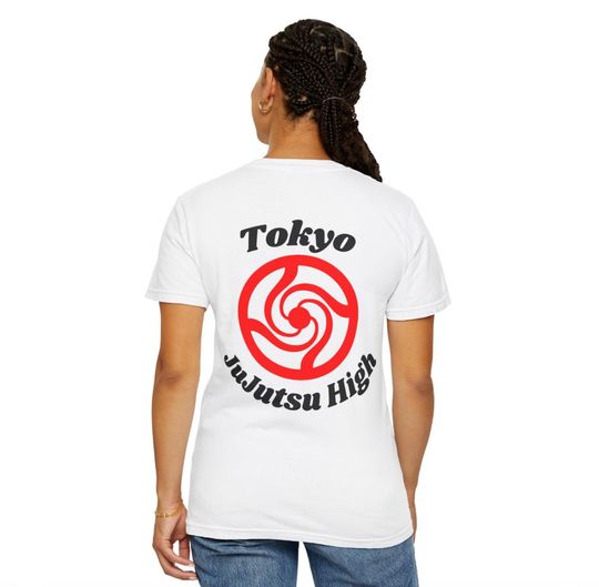 Gojo Inspired Anime Tee Shirt, Jujutsu High Back Print Tee, Streetwear Style Manga Shirt, Cursed Energy Graphic for Anime Fans