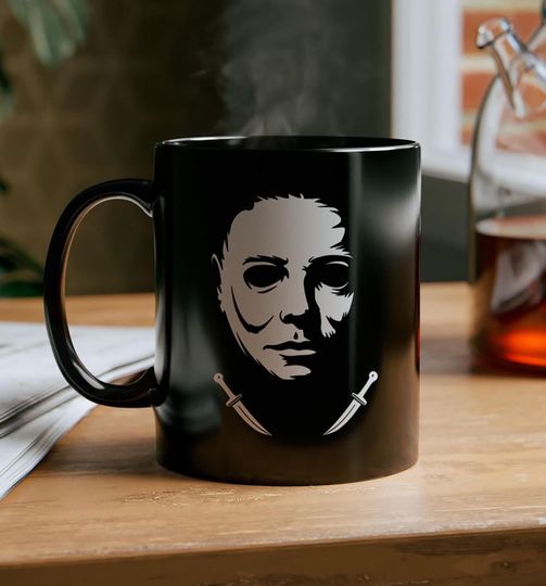 Horror Movie Mug, No Lives Matter Coffee Cup, Michael Myers Halloween Mug Horror Black , Funny Gift For Halloween