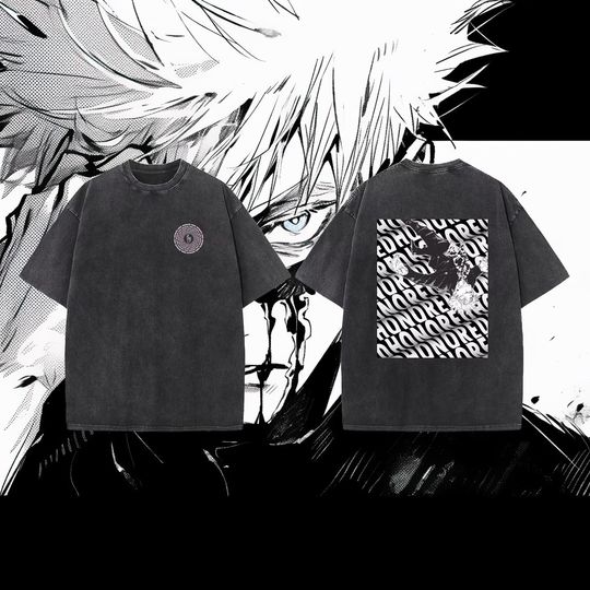 Gojo Satoru JJK Jujutsu Satoru Honored One Infinite Void Hand Gesture Oversized Pump Cover Graphic Tee Tshirt