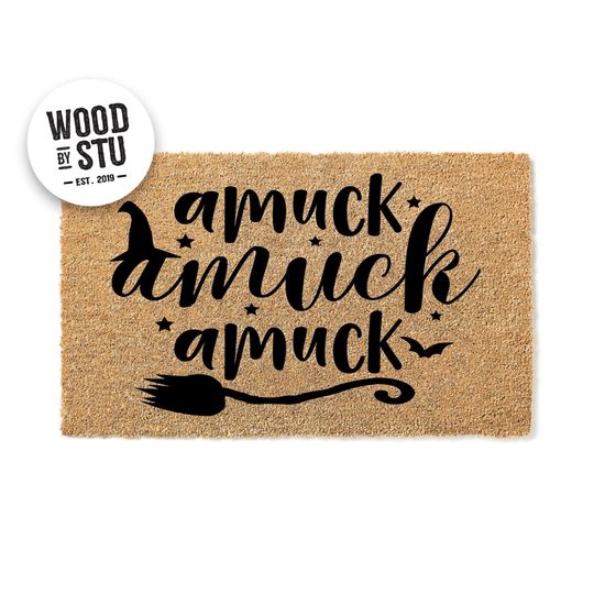 Doormat Amuck Amuck Amuck  - Halloween Doormat - Welcome Mat - Halloween Decor - Home Doormat - Hocus Pocus - Halloween Welcome Mat 1746**