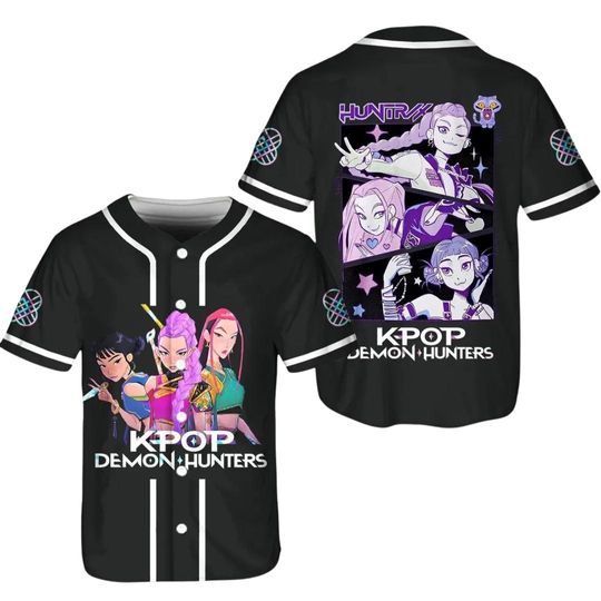 KPOP Demon Hunters Baseball Jersey, Kpop Demon Hunter Baseball Jersey, Baseball Jersey for Adult Youth Kid, Baseball Jersey