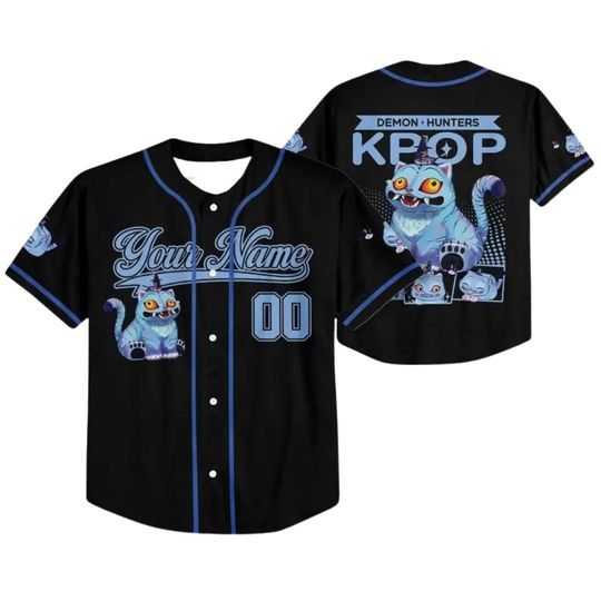 Personalized Kpop Demon Hunters Baseball Jersey, Derpy Tiger & Bird Baseball Jersey, Baseball Jersey for Adult Youth Kid, Kpop Demon Hunter