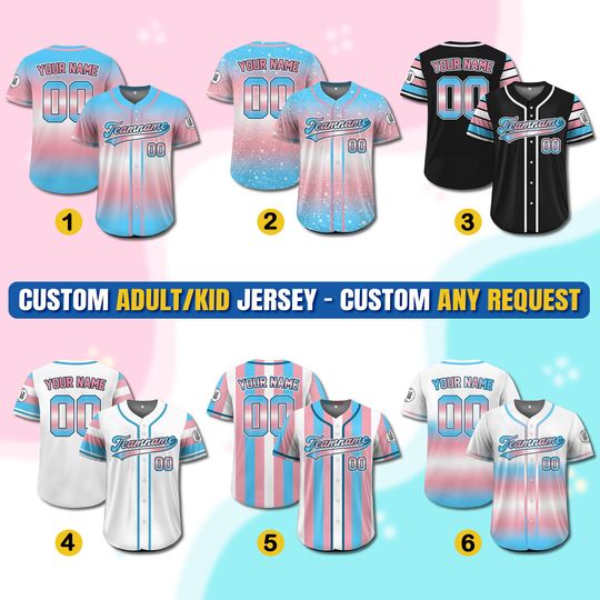 Personalized LGBTQ Pride Month Baseball Jersey, Custom LGBT Support Baseball Jersey Shirt, Gift for Pride, Custom Trans Rights Jersey Shirt