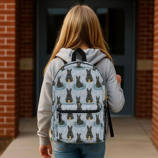 Scottish Terrier Dog Backpack, Back to School Bag for Scottie Dog Lovers