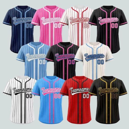 Custom Name Baseball Jersey With Embroidered Name & Number, Personalized Team Uniform, Fan Gift, Game Day Shirt for Men And Women