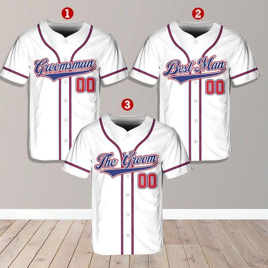 Personalized The Groom Groomsmen Baseball Jersey, Custom Best Man Jersey, Baseball Jersey For Engagement, Married Couple, Wedding Jersey