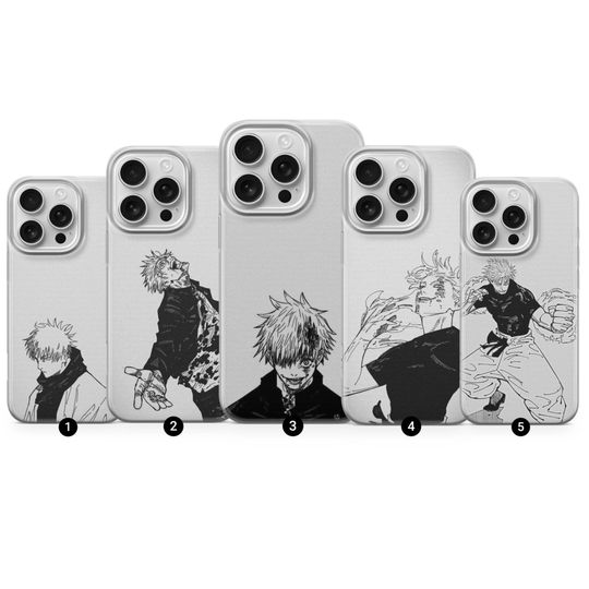 Gojo Satoru Phone Case Jujutsu Satoru Anime Cover for iPhone 16, 15, 14, 13, 12, Samsung S25Fe, S24, S23, A16, A26, A56, Pixel 9Pro, 8A, 7