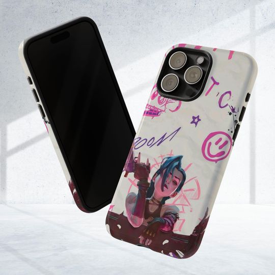 Tough Cases - Jinx Arcane League of Legends Phone Case, Anime Gaming Accessory for iPhone Samsung, Protective Cover