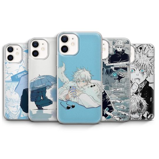 Gojo Satoru Phone Case Jujutsu Satoru Anime Manga JJK Cover for iPhone 16e Pro Max 15 14 13 12 | Samsung S25 S24 FE | Google Pixel 9A Pro
