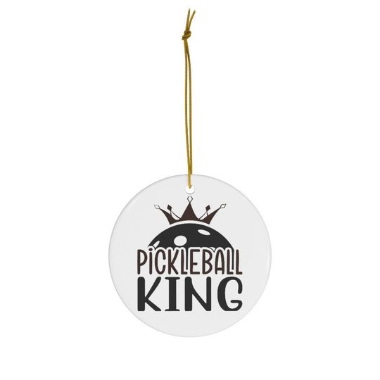 Pickleball Ornament, Pickleball Paddle Ceramic Christmas Ornament, Funny Gift