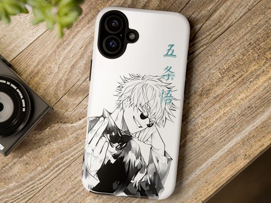 Gojo Satoru JJK Anime Phone Case | Jujutsu Satoru iPhone Samsung Case | Satoru Gojo Custom Fan Art Cover | Anime Tough Protective Case
