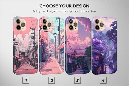 Anime Aesthetic Phone Case Lofi Japan Cover for iPhone 16 Pro Max 15 Plus 13 12 Mini 11 XR XS X 7+ 8 SE Samsung S25 S24 S23 Google Pixel 9 8