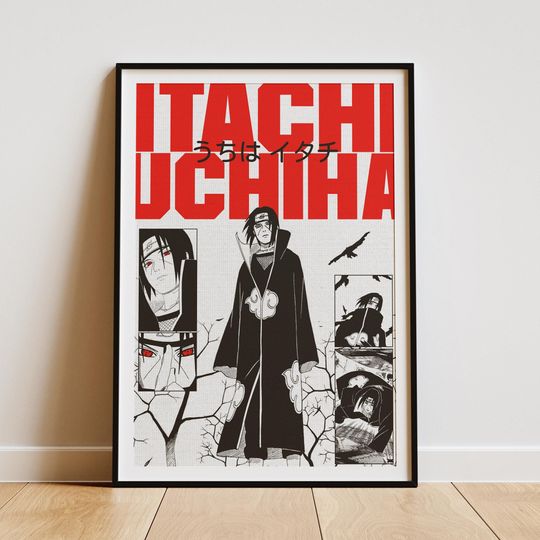Itachi Uchiha Wall Art  Digital Anime Poster Print Narutoo Manga Artwork